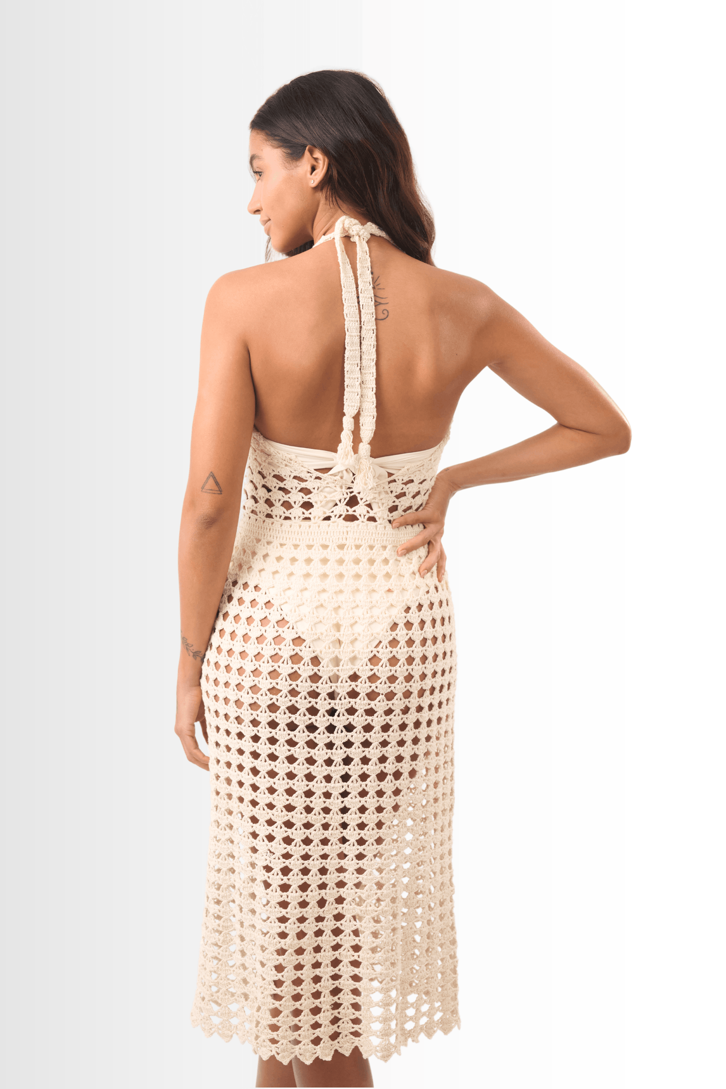 Fernanda Dress Hand Made Crochet - Off White