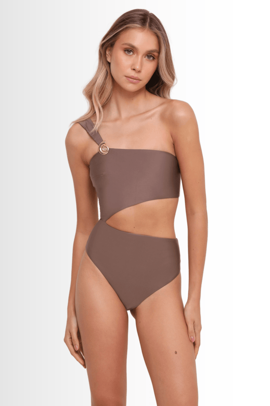 Shell One Piece - Mocha Mousse