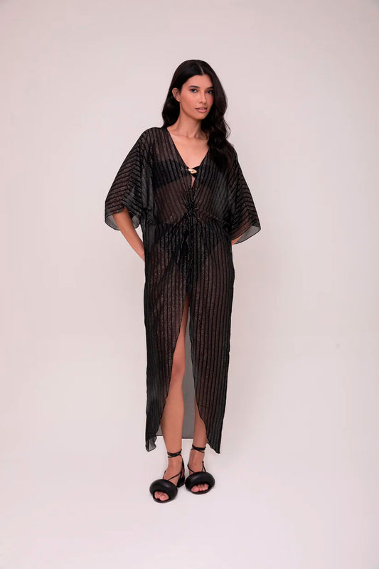 Kaftan Dress Mirra Pure Silk - Black