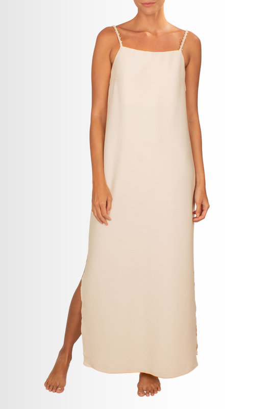 Penelope Dress Ribbed Off White