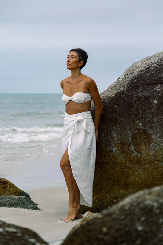 Pareo Skirt Pure Linen - Off-White